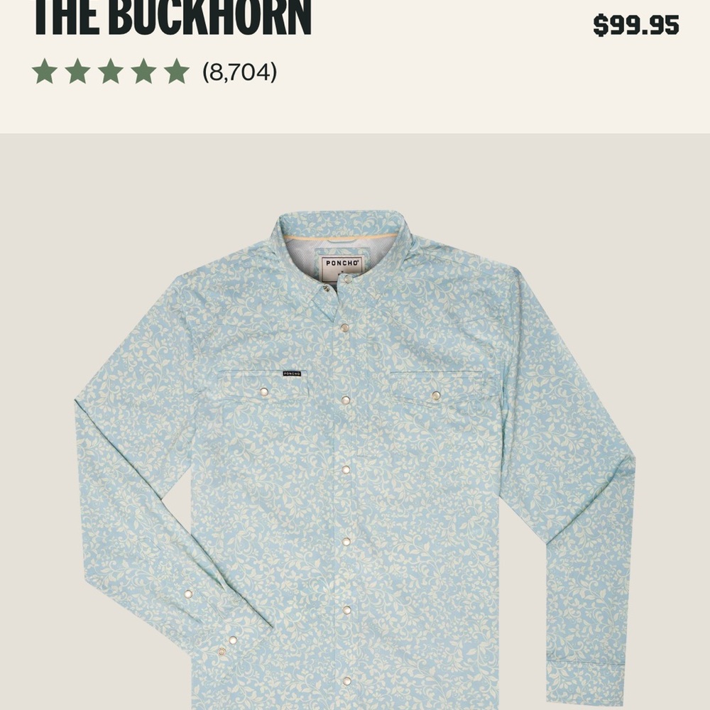 Blue Floral Men's Shirt
